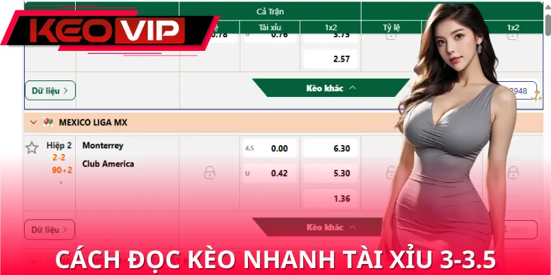 Cách đọc kèo tài xỉu 3-3.5 Cách đọc kèo tài xỉu 3-3.5